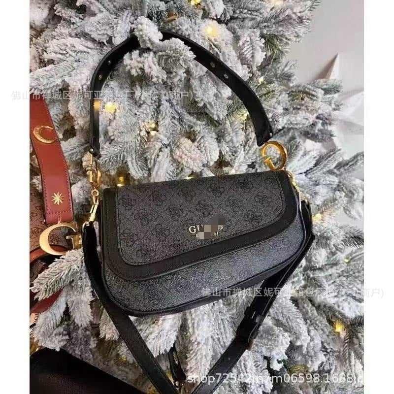 New Retro Underarm Bag Trendy Snake Print Shoulder Bag Women'S Old Flower Saddle Crossbody Bag - Image 4