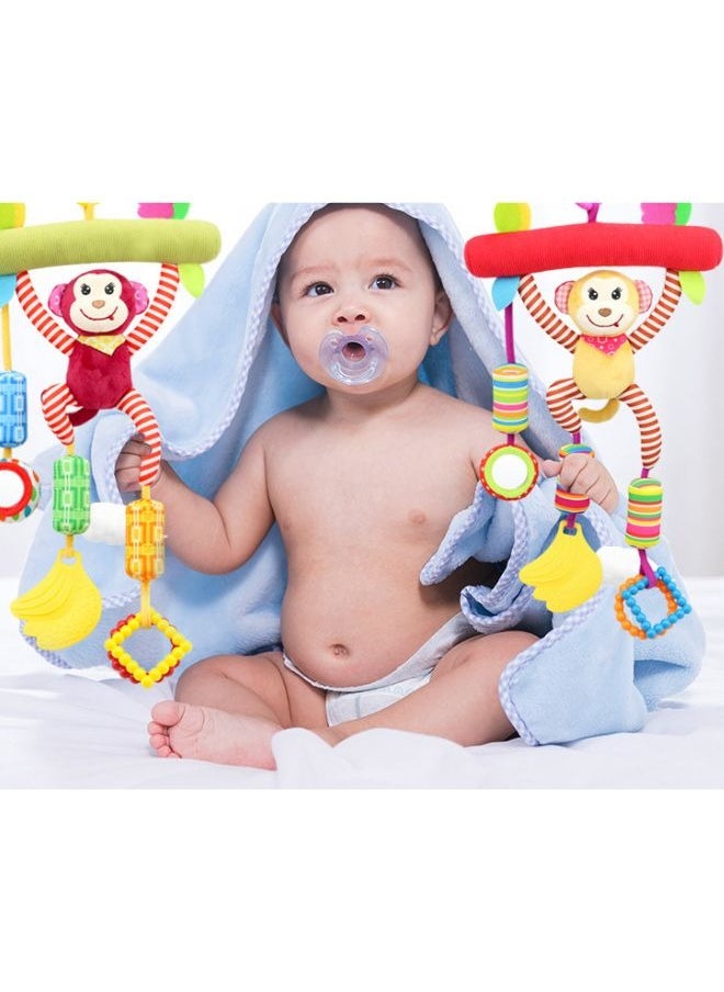 DecoLoral DECOR ME - Baby Rattle Toy Hanging Monkey Toy Green Toddler Teether Toys Baby Teething Toys Early Educational Toy Set Gift for Babies 0-12-24 Months Boys Girls - Image 1