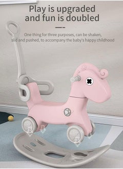 JSAITOYS Baby Rocking Horse Car Three In One Anti-Fall Multi-Function Push Rod Plastic Thickened 1 To 6 Years Old  - Image 3