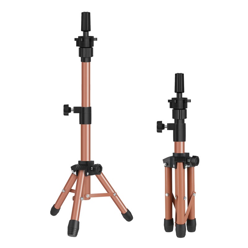 AliLeader 25 Inch Mannequin Head Stand Tripod for Mannequin Head Wig Stand Tripod Wig Head Stand for Training Heads and Canvas Block Head Mannequin Head Not IncludedLatte - Image 2
