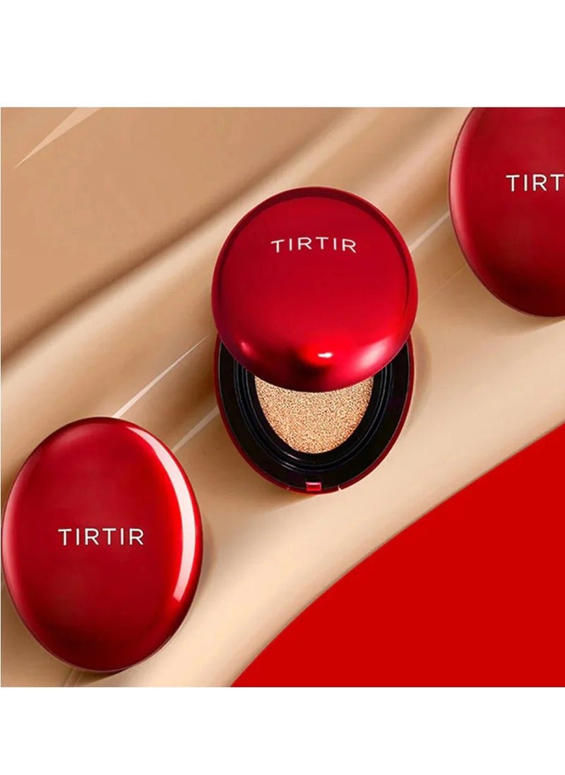 TIRTIR - Mask Fit Red Cushion 24N Latte (Mini/4.5g), Semi-matte finish full coverage foundation - Image 1