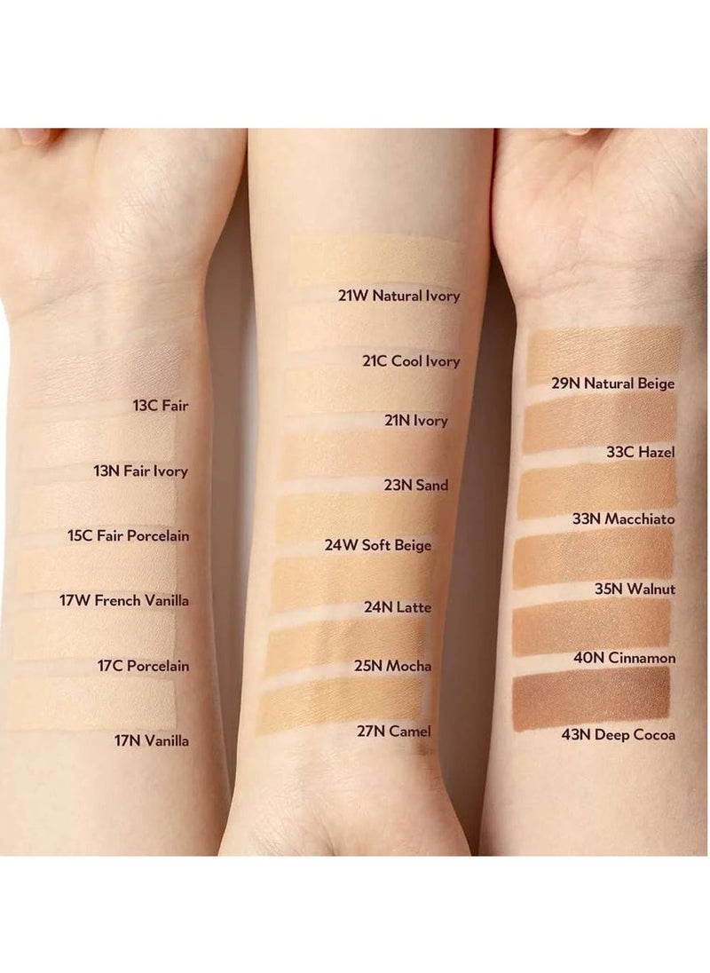 TIRTIR - Mask Fit Red Cushion 24N Latte (Mini/4.5g), Semi-matte finish full coverage foundation - Image 1