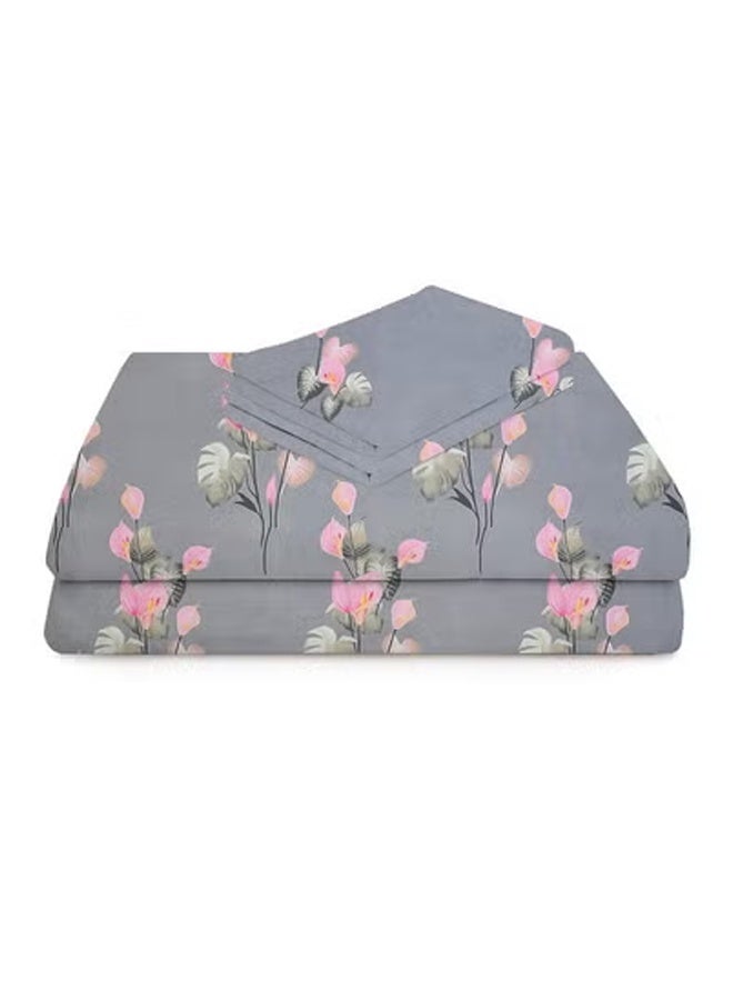 BSB HOME Premium Glace Cotton 180 TC Double Fitted Bedsheet Set  with 2 Pillow Covers 183x198 +25  cm - Image 4