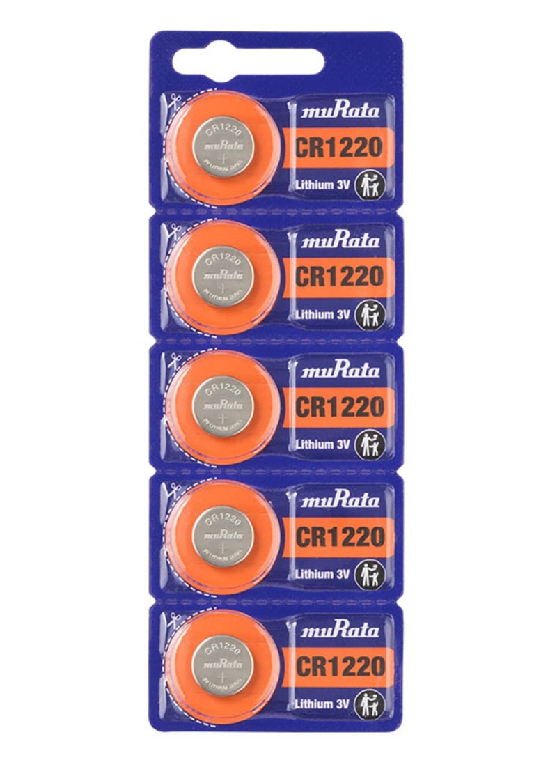 muRATA 5-Pieces Murata CR1220 Lithium 3V (muRata) Japan Batteries - Image 1