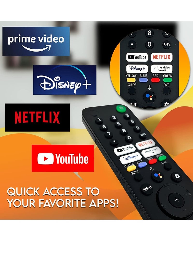 ELTRAZONE Remote Control for Sony Bravia TVs – Compatible with KD-43X80J, XR-50X90J, XR-55A80J & More – Includes Netflix, Disney+, Prime Video, YouTube Buttons - Image 3