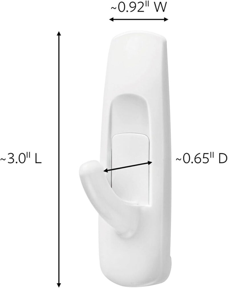 Command Medium Utility Hooks, 9 Wall Hooks and 12 Strips, Damage-Free Hanging with Adhesive, No Tools Great for Hanging Christmas Decorations, Holds up to 3 lb - Image 2