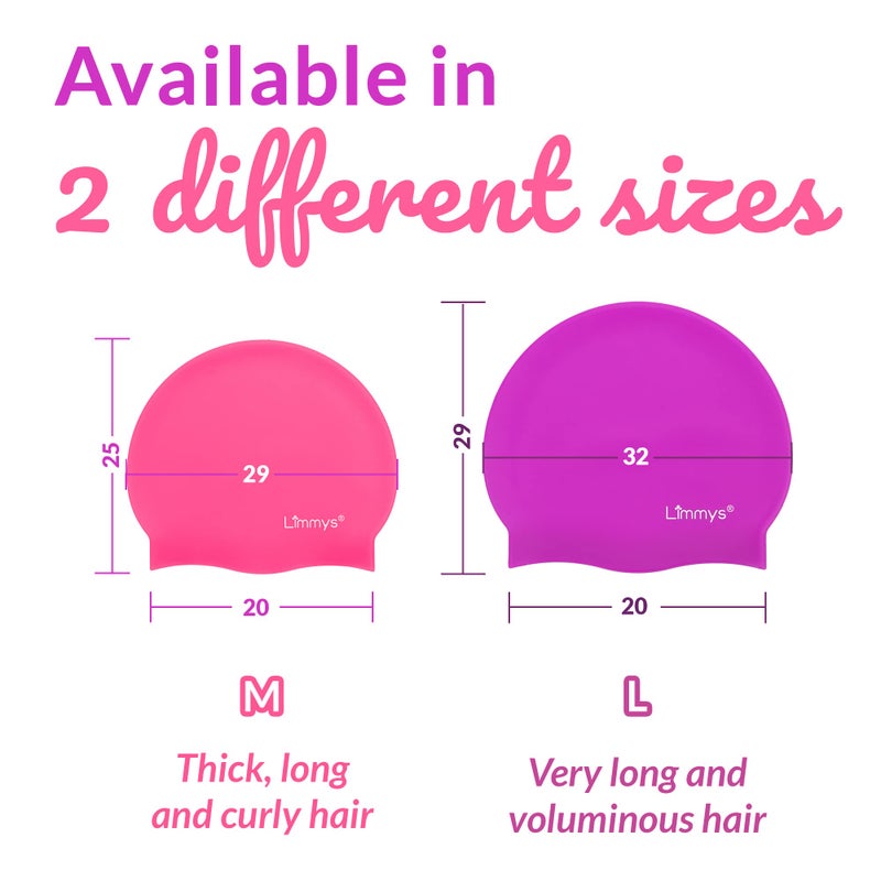 Limmys Adult Long Hair Swimming Cap - 100% Silicone Swim Caps for Men and Women - Premium Quality, Stretchable and Comfortable Swimming Hats (Medium, Black) - Image 3
