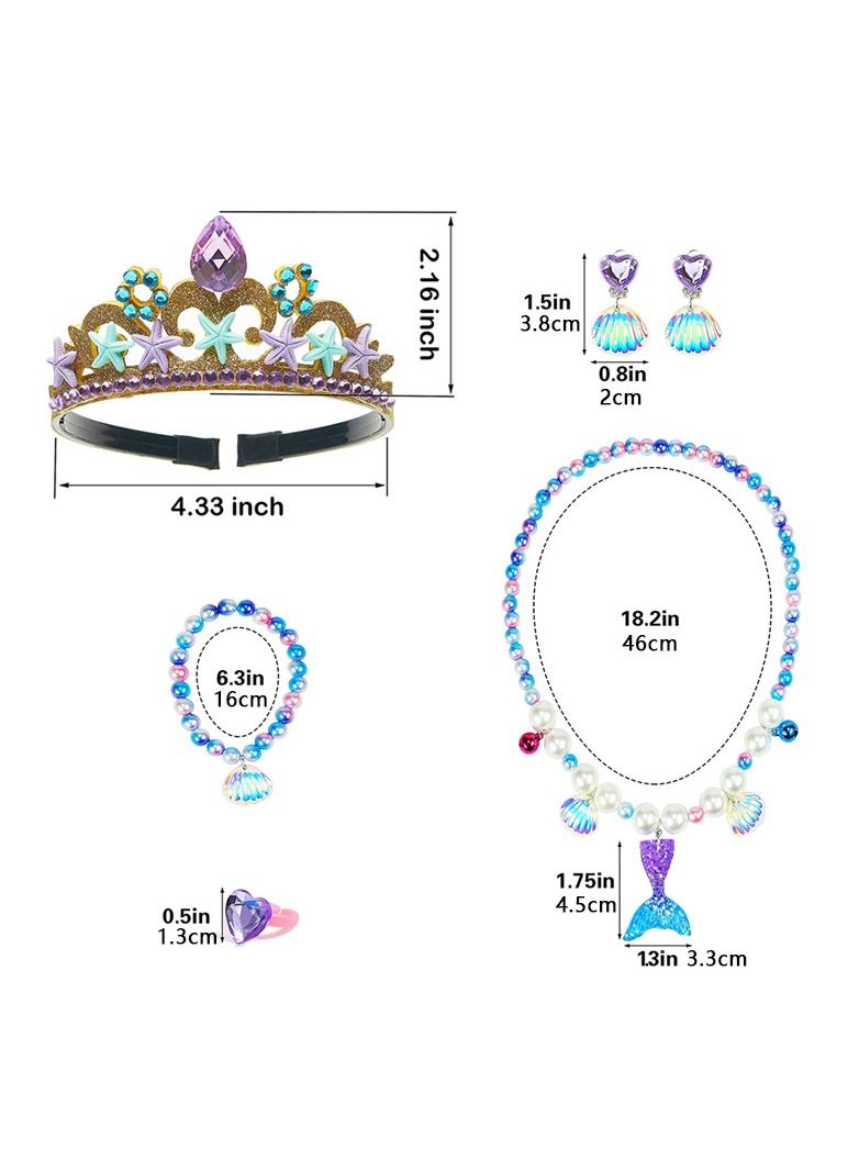 general Mermaid Jewelry for Girls 6 Pieces - Image 2