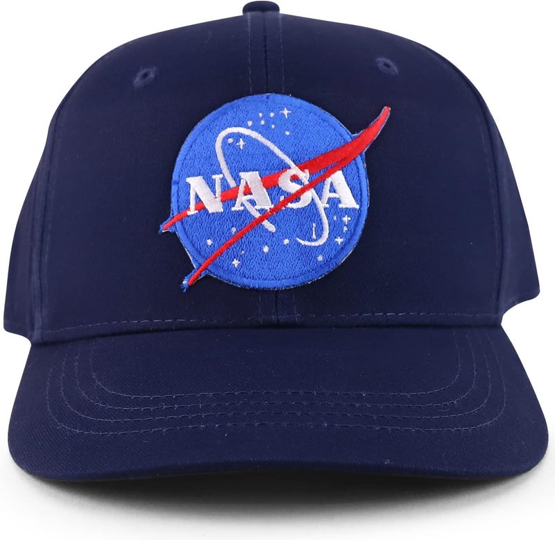 Armycrew Small Insignia NASA Patch Youth Size Cotton Structured Baseball Cap - Image 2