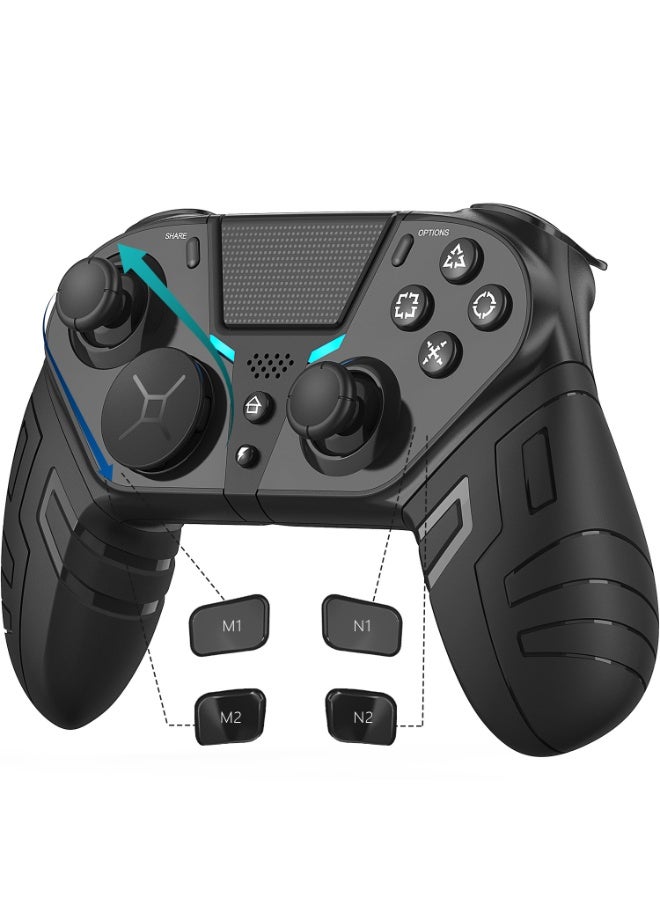 general Classic Gamepad Elite Gaming Controller Multi-platform for PC/PS4/PS3/iOS/Android/Phone with Adjustable Joystick, High-Accuracy Six-Axis Gyroscope, Mapping Macro, Anti-Slip and Anti-Sweat Diamond-Shaped Adhesive Tape, ALPS Rocker, Asymmetric 3D Vibration Motor, 1000mAh Battery - Image 5