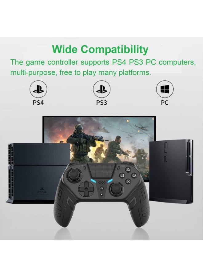 general Classic Gamepad Elite Gaming Controller Multi-platform for PC/PS4/PS3/iOS/Android/Phone with Adjustable Joystick, High-Accuracy Six-Axis Gyroscope, Mapping Macro, Anti-Slip and Anti-Sweat Diamond-Shaped Adhesive Tape, ALPS Rocker, Asymmetric 3D Vibration Motor, 1000mAh Battery - Image 2