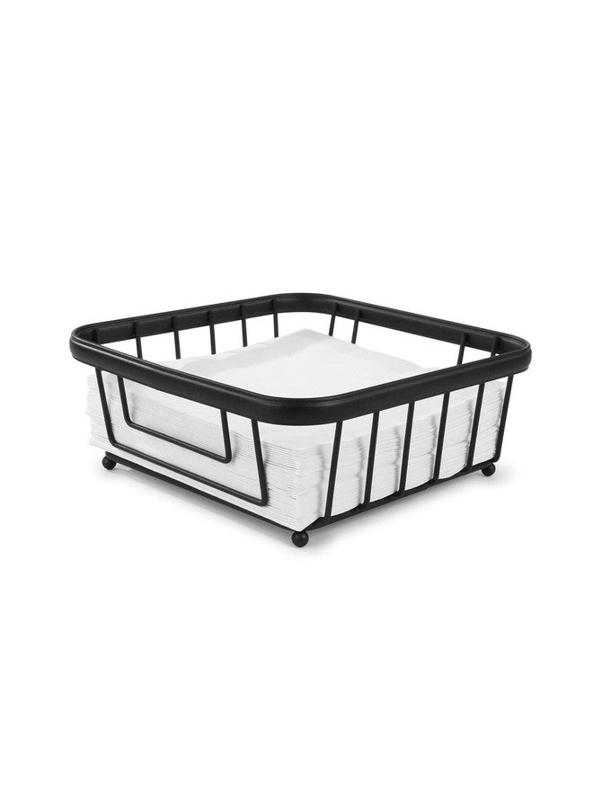 Spectrum Spectrum 010591016458 Ashley Flat Napkin Holder, Black  - Image 1
