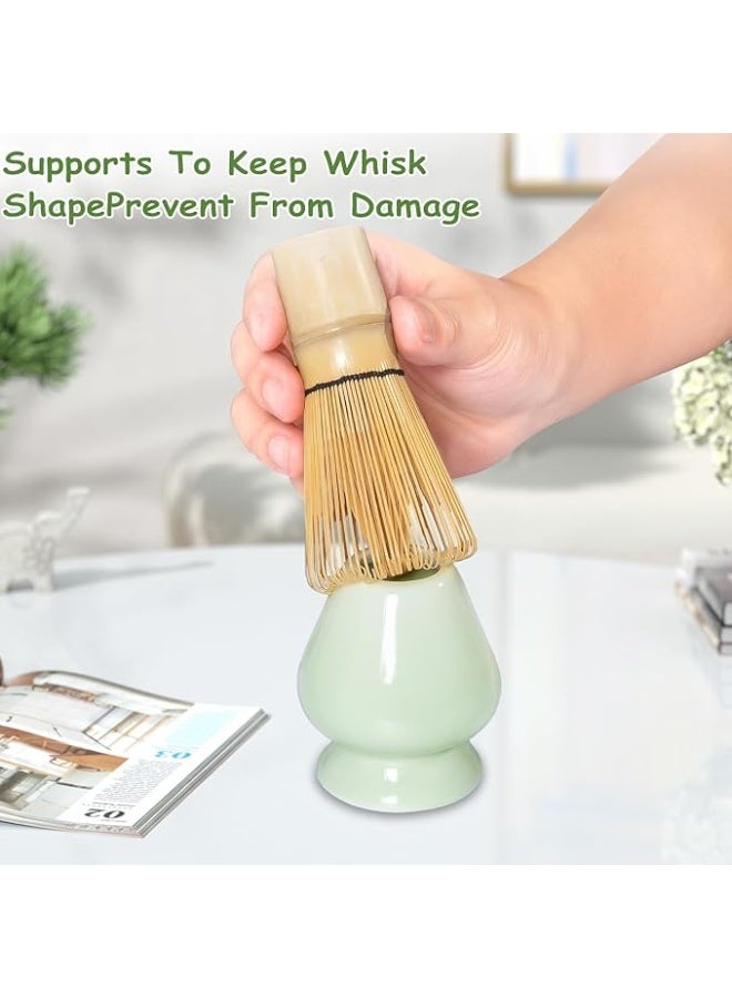 LENND Matcha Whisk Set,7Pcs Matcha Kit for Ceremony, Ceramic Matcha Tea Set, Bowl With Spout, Powder Starter Sifter, Ceramic Whisk Holder, Spoon Japanese Tea Tools,Gift for Matcha Lover/Friend - Image 5