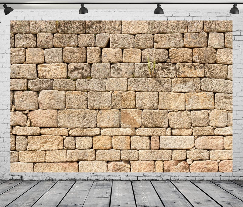 BELECO Vintage Brick Stone Wall Backdrop - 7x5ft Fabric Ancient Rock Wall Textured Background for Photography and Party Decorations - Image 4