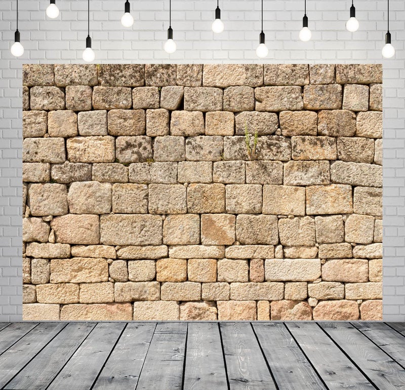 BELECO Vintage Brick Stone Wall Backdrop - 7x5ft Fabric Ancient Rock Wall Textured Background for Photography and Party Decorations - Image 5