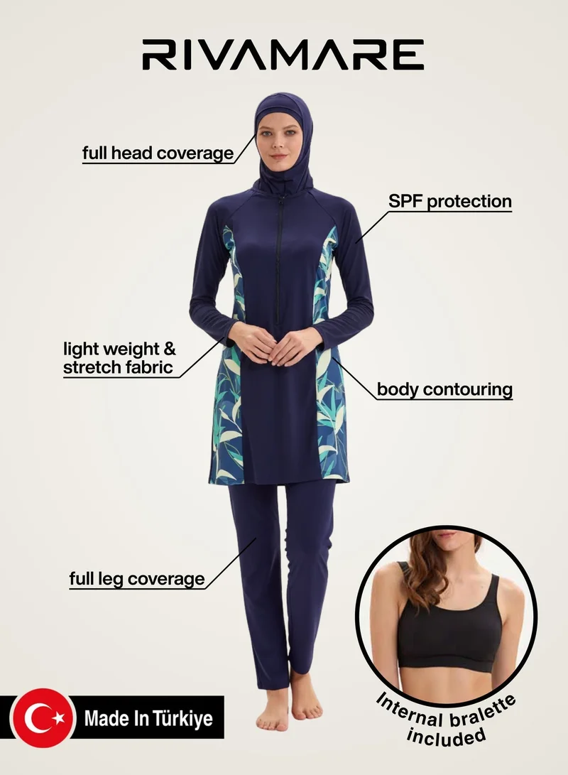 Rivamare  Noor Burkini 5-Piece Modest Swimwear Set for Women | Best Price UAE