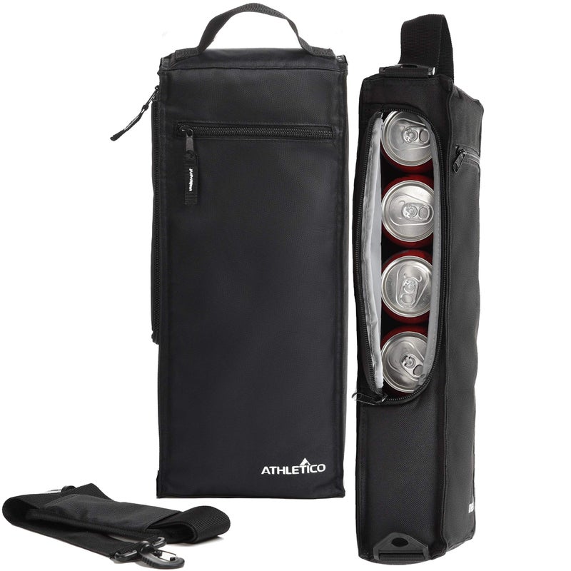 Athletico Golf Cooler Bag - Soft Sided Insulated Cooler Holds a 6 Pack of Cans or Two Wine Bottles (Black) - Image 1