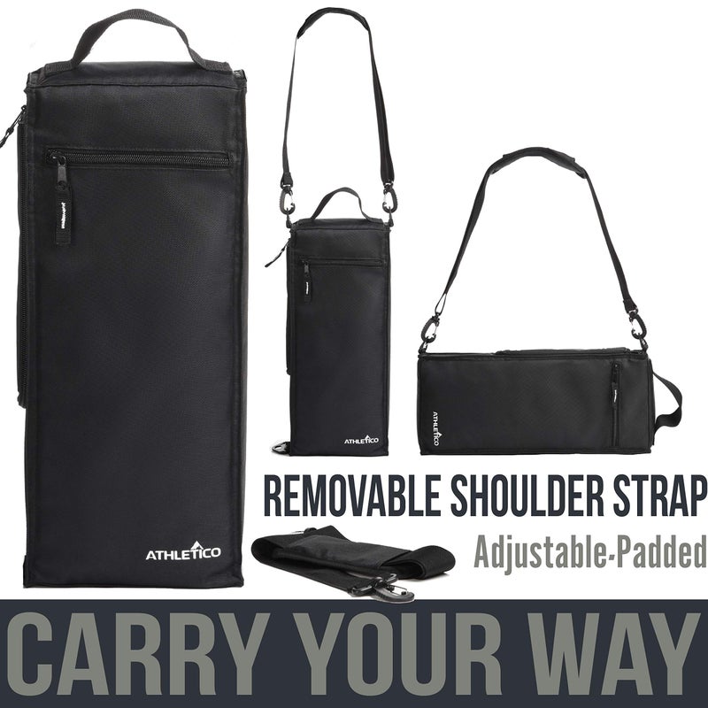 Athletico Golf Cooler Bag - Soft Sided Insulated Cooler Holds a 6 Pack of Cans or Two Wine Bottles (Black) - Image 4