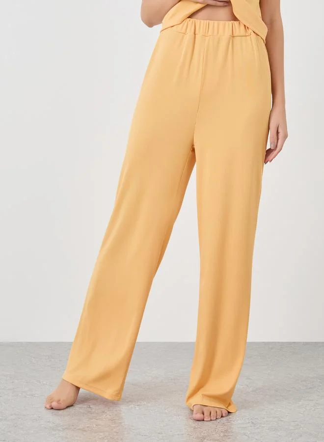 Take Two Take Two Solid Sleeveless Rib Buttoned Top and Pyjama Set