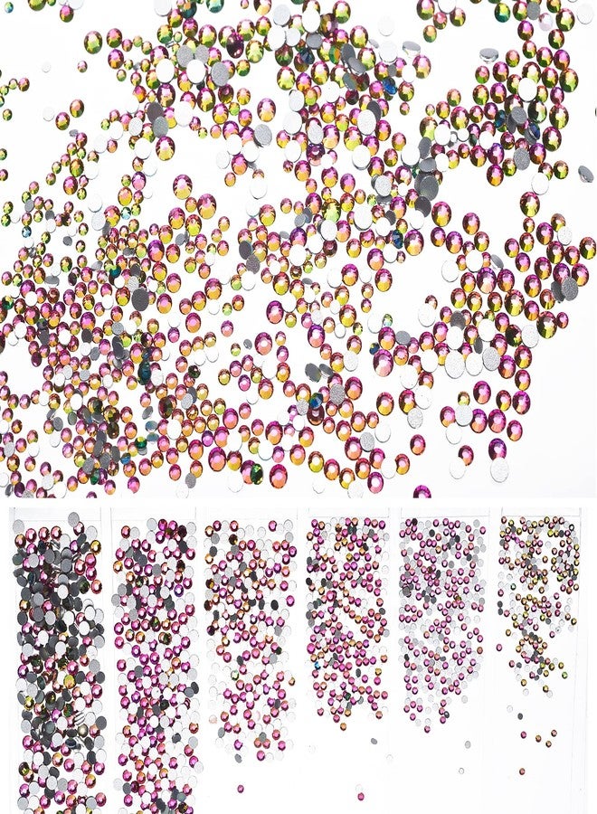 LOOKSEVEN 1728PCS Nail Art Rhinestone Multicolored Glitter Diamend Gems 3D Tips DIY Decoration Fashion Flatback Crystal Gems Crystal Nail Rhinestones for Acrylic Nails, DIY Projects - Image 1