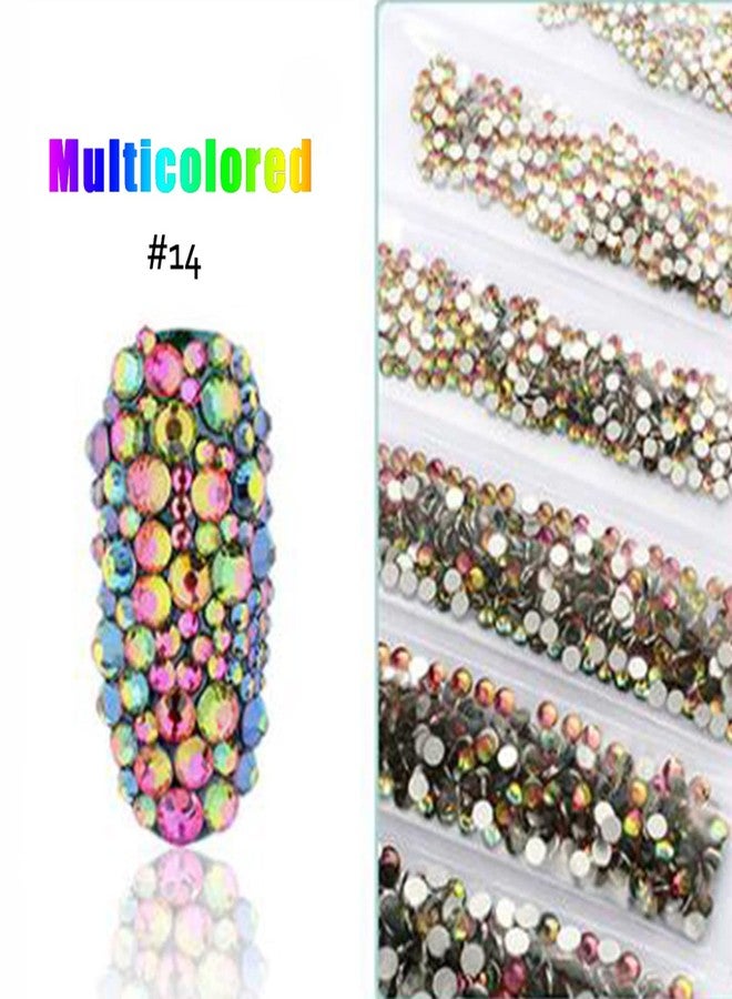 LOOKSEVEN 1728PCS Nail Art Rhinestone Multicolored Glitter Diamend Gems 3D Tips DIY Decoration Fashion Flatback Crystal Gems Crystal Nail Rhinestones for Acrylic Nails, DIY Projects - Image 3