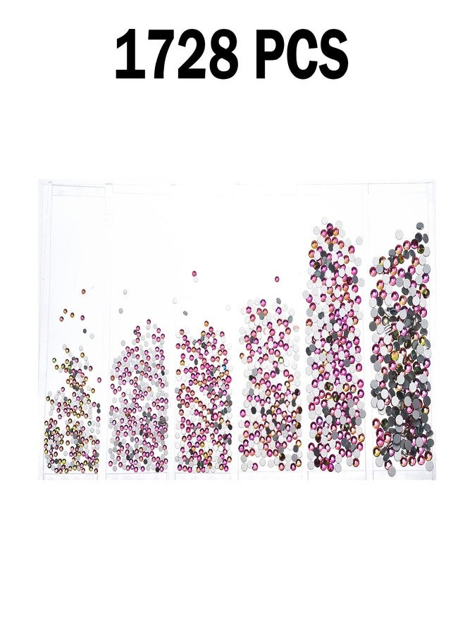 LOOKSEVEN 1728PCS Nail Art Rhinestone Multicolored Glitter Diamend Gems 3D Tips DIY Decoration Fashion Flatback Crystal Gems Crystal Nail Rhinestones for Acrylic Nails, DIY Projects - Image 2