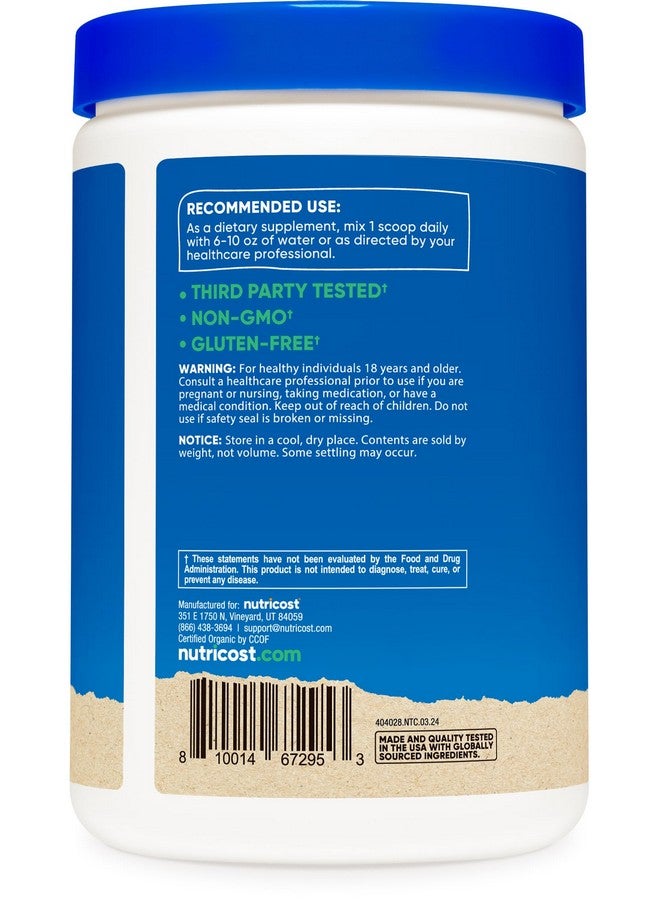 Nutricost مسحوق شاتافاري العضوي من نوتريكوست 1 رطل - معتمد من وزارة الزراعة الأمريكية، خالي من الكائنات المعدلة وراثيًا، خالي من الغلوتين، وصديق للنباتيين - Image 4