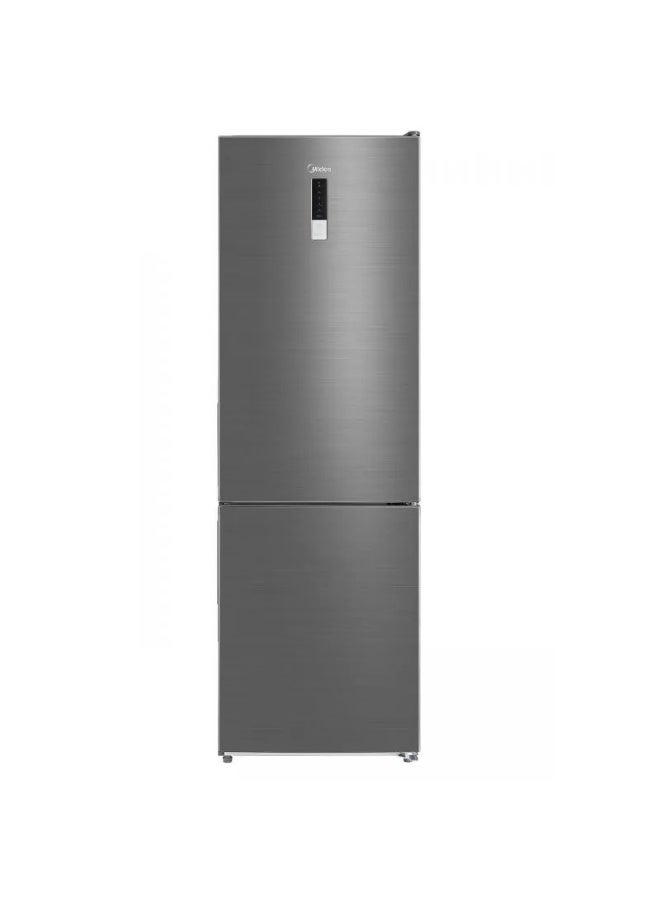 مديا Refrigerator 330L Bottom Freezer No Frost LED Lighting, Reversible Door Digital Display Super Cooling MDRB489FGN46 silver - Image 1