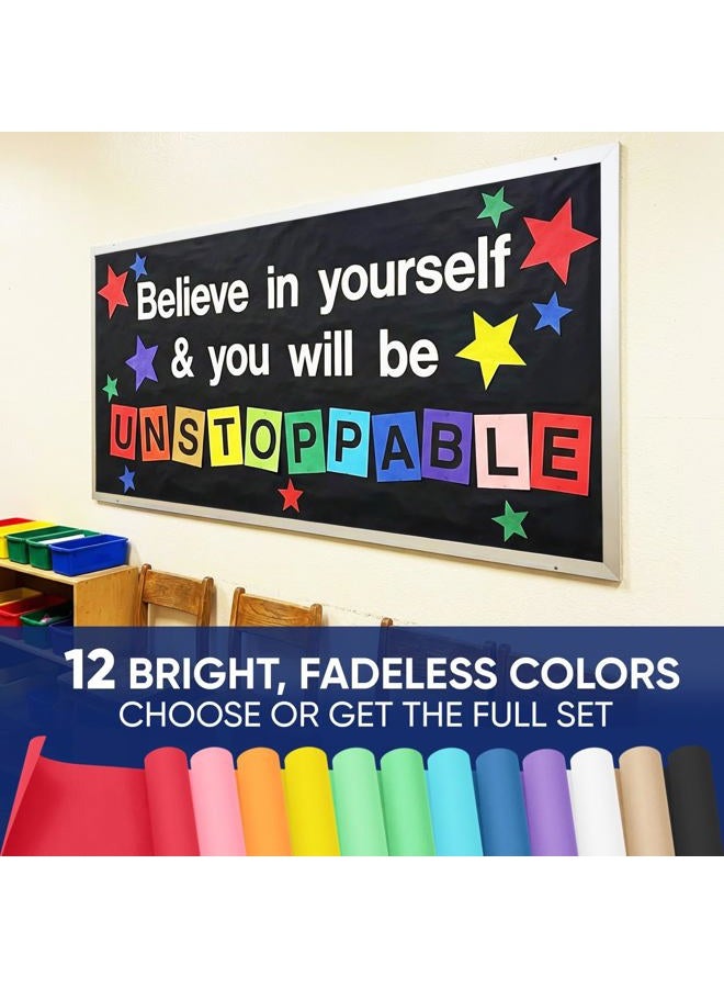 Paclord 18" x 1200" (100 ft) Black Construction Paper Roll, 45 lbs Thickness – Made in USA Construction Kraft Paper Roll for School Projects – Colored Paper for Arts & Crafts, Decorations - Image 5