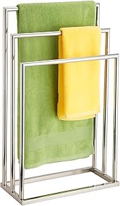 Freestanding Towel Rack 3 Tier Stainless Steel Towel Bar Stand for Bathroom Chrome Plated DECLUTTR B - Image 1