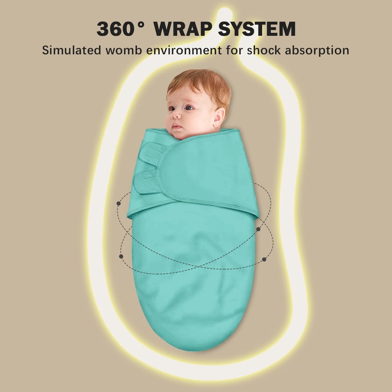 Cute Castle 3Pack Baby Swaddle Sleep Sacks  Newborn Swaddle Sack  Ergonomic Baby Swaddles Blanket Warp for Boys and Girls  Baby Essentials 03 Months  Green - Image 5