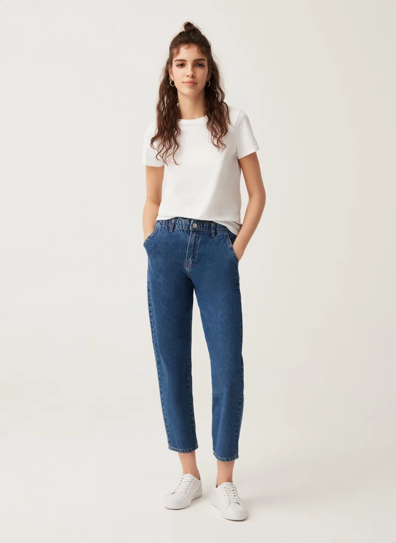 او في اس OVS Slouchy-Fit Cropped Jeans