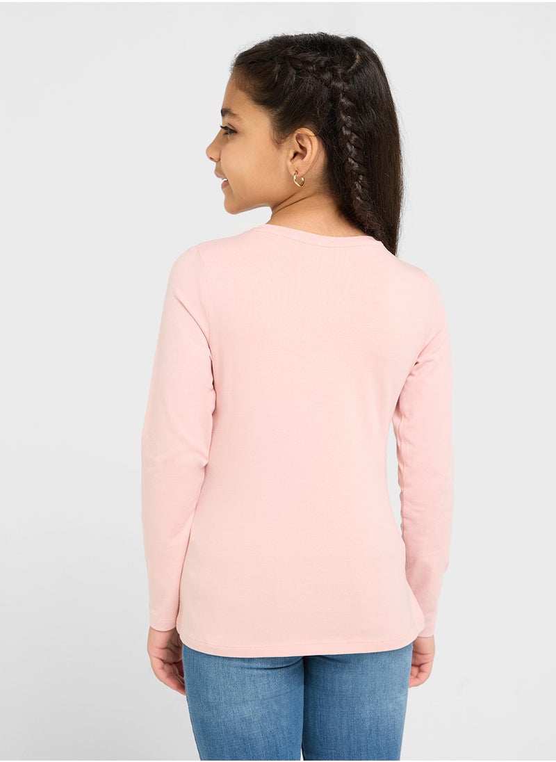GUESS Kids Logo Detail Long Sleeve T-Shirt  - Image 2
