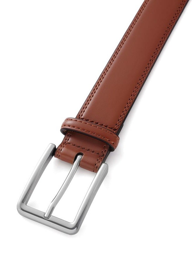 CHAOREN Leather Ratchet Belts for Men and Boys 1 1/4" Comfort with Click Buckle, Dress Belt Adjustable Trim to Exact Fit, Laser - Cognac, 18-24 (Fits Size 2-6 Pants) - Image 3