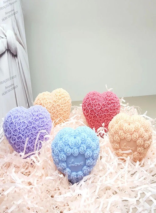 73Hours Love Heart Candle Silicone Mold Fondant Chocolate Candy Cake Decorating Mold Soap Resin Polymer Clay Mould Wedding Valentine's Day Decor - Image 5