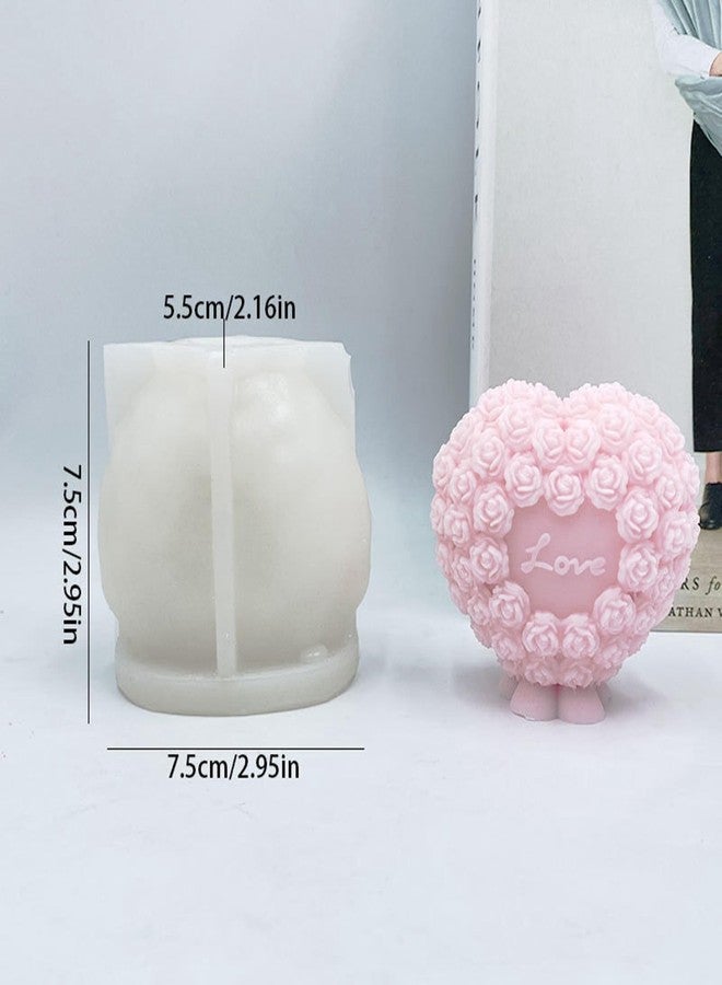 73Hours Love Heart Candle Silicone Mold Fondant Chocolate Candy Cake Decorating Mold Soap Resin Polymer Clay Mould Wedding Valentine's Day Decor - Image 2