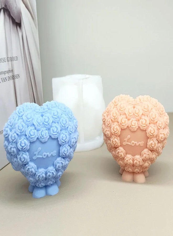 73Hours Love Heart Candle Silicone Mold Fondant Chocolate Candy Cake Decorating Mold Soap Resin Polymer Clay Mould Wedding Valentine's Day Decor - Image 3