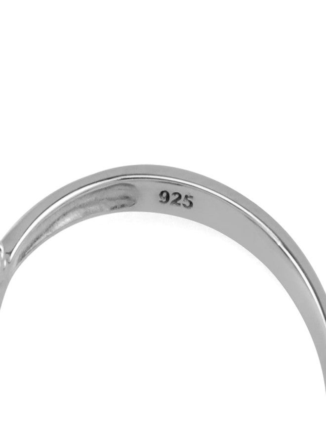 Silvershake Petite 7X5mm Simulated Oval Shape Red Ruby White Gold Plated 925 Sterling Silver Flower Cluster Engagement and Promise Ring July Gemstone Birthstone Size 6 - Image 5