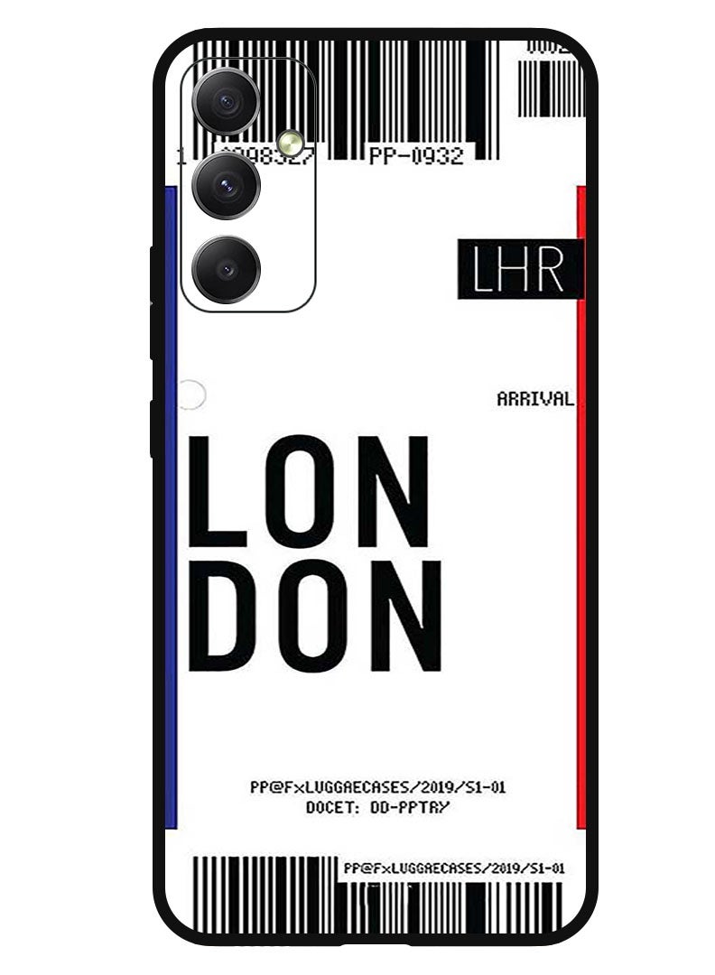 Theodor Protective Case Anti Scratch Shock Proof Bumper Cover For Samsung Galaxy M34 5G London boarding pass - Image 1