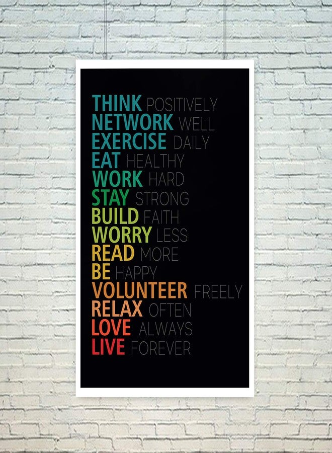 Art Bundle The Stylish Digital Think-Positively Print Poster for Room Home Wall Decals and Paintings Collection to Grace Any Place (12 x 18 inch) - Image 1