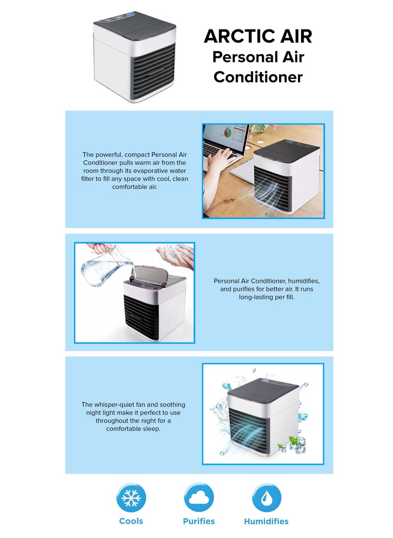 ARCTIC AIR - Portable Electric Air Conditioner And Cooler With Water Tank And USB Cable For Office And Car 1 L - Image 1