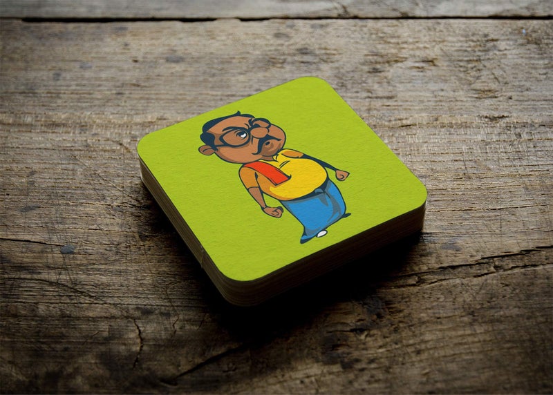 Yey Tea Coaster Set Stylish Anna Printed, MDF Wood Material Coasters for Home and Kitchen, Office Table, Dining Table, Home Decor (3.5x3.5 inches, Set of 4) - Image 4