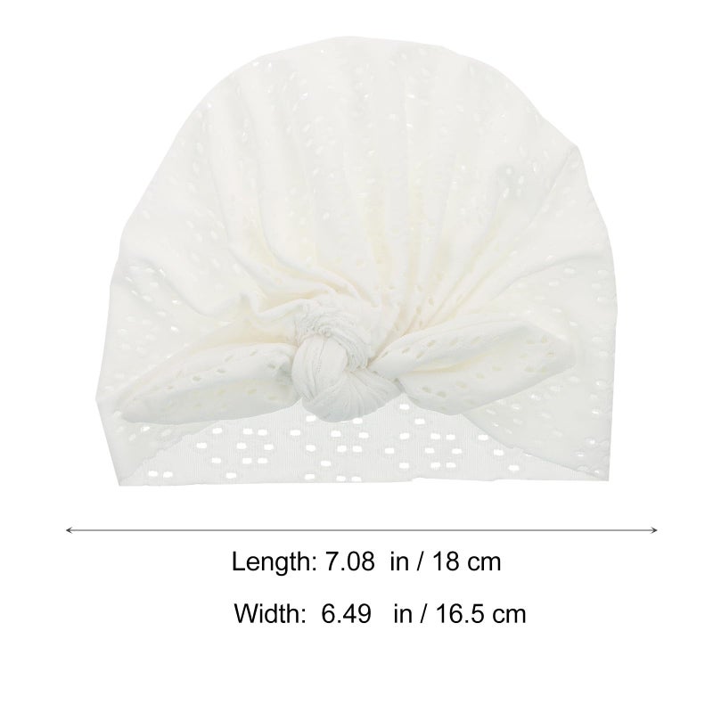 Breathable Cotton Baby Hats With Rabbit Ears White And Pink Newborn Spring Headwear - Image 3