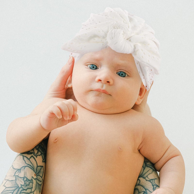Breathable Cotton Baby Hats With Rabbit Ears White And Pink Newborn Spring Headwear - Image 4