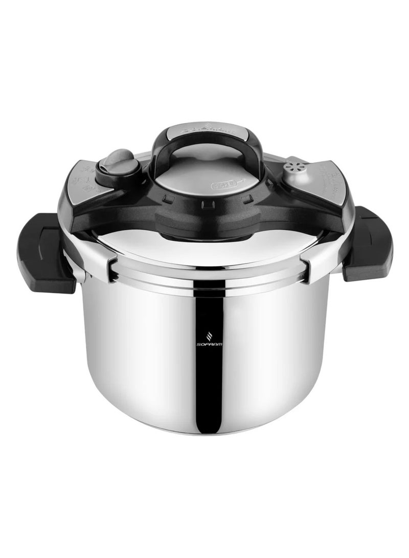 سوفرام 6 Literسم قدر ضغط ستانلس ستيل سوفرام مقاس 6 لتر silver - Image 1