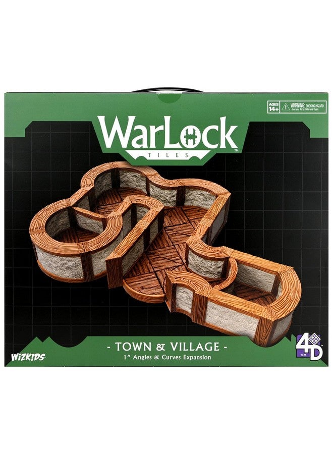 WiZKiDS Warlock Tiles: Expansion Pack - 1 in. Town & Village Angles & Curves | WizKids - Image 1