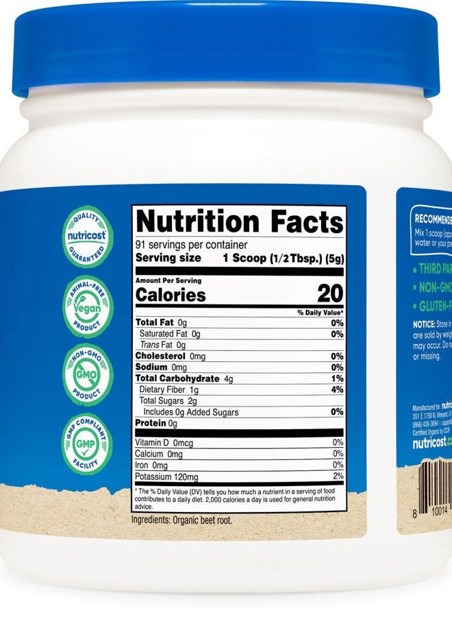 Nutricost Organic Beet Root Powder 1 LB - Vegan, Superfood, Certified USDA Organic - Image 5