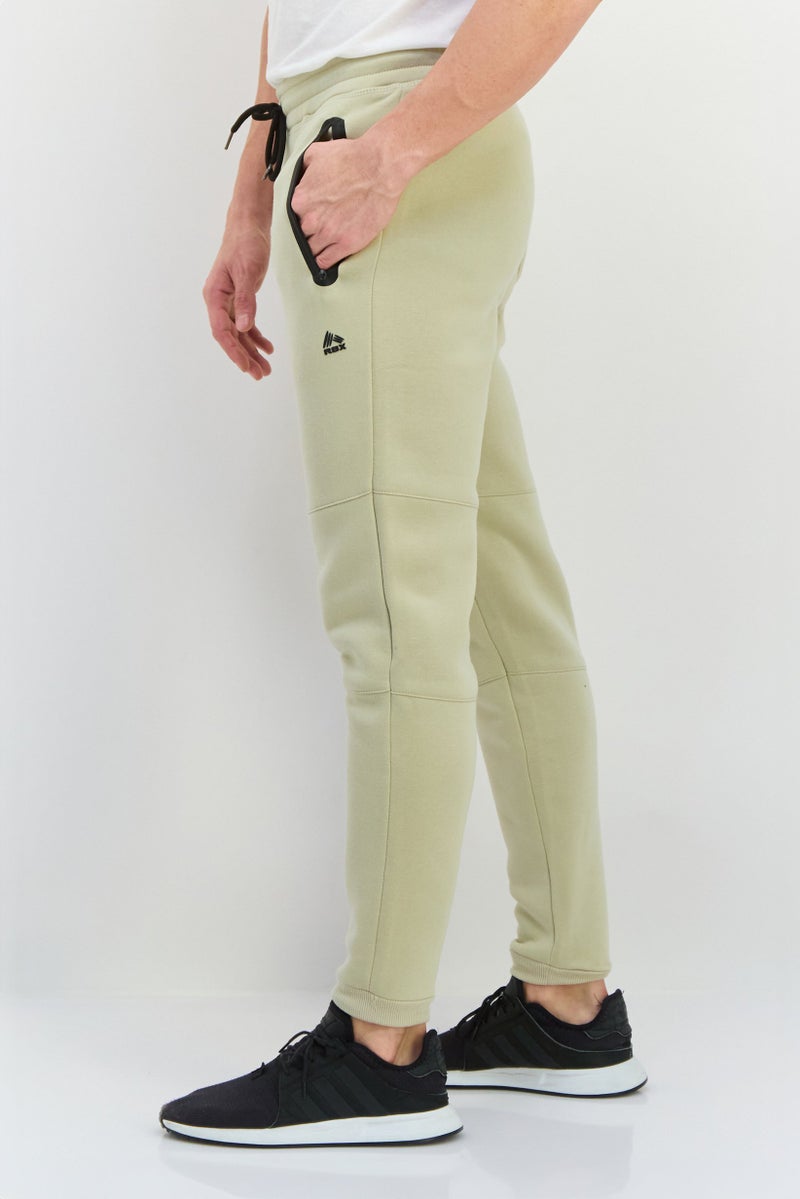 RBX Men Tapered Fit Outdoor Sweatpants, Beige  - Image 4