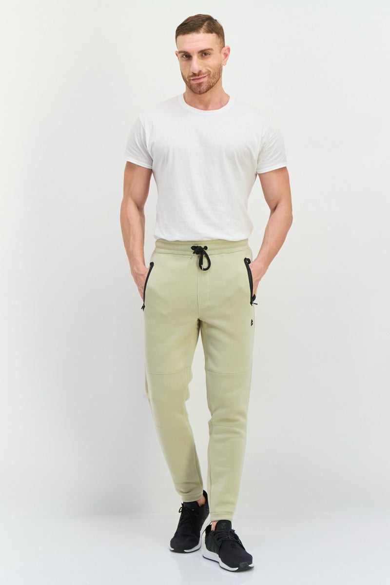 RBX Men Tapered Fit Outdoor Sweatpants, Beige  - Image 2