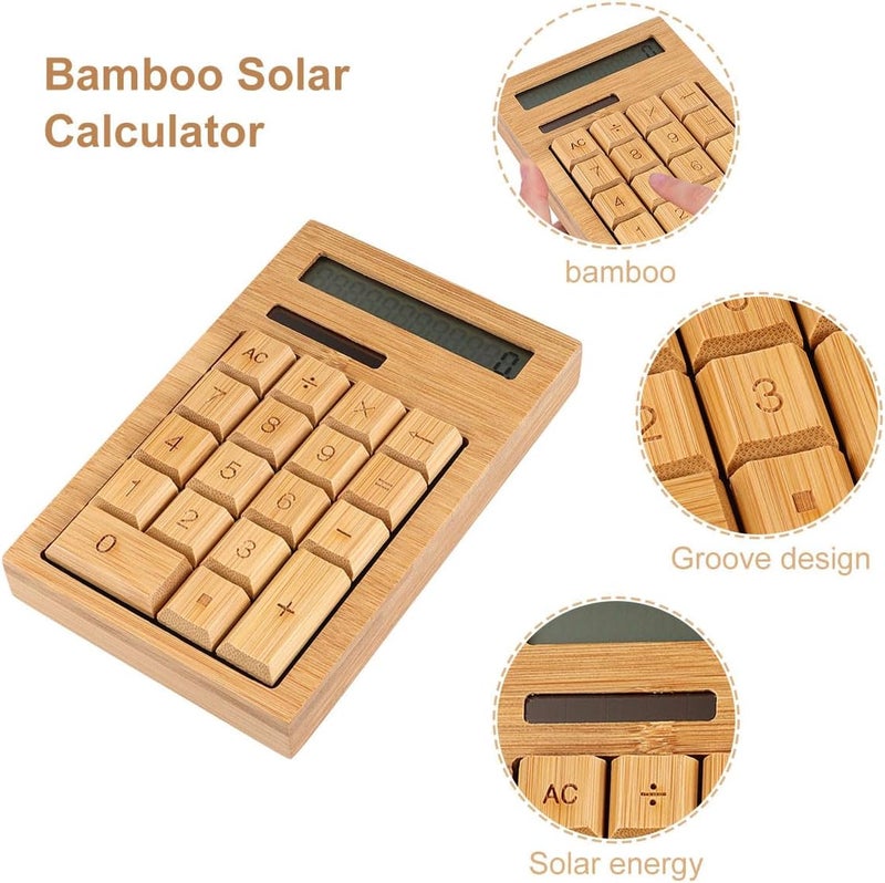SHERCHPRY Portable 18-Key Solar Calculator Electronic Office Calculator with Right Angle Design Compact Solar-Powered for Business School and Home Use - Image 4